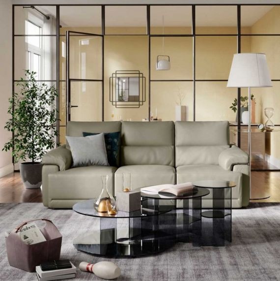 Natuzzi salon Brama met relaxfunctie - 1